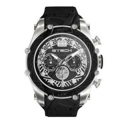 BTECH Unisex Tatto Tribal Analog Multifunction Movement Silicone Strap Band Wrist Watch