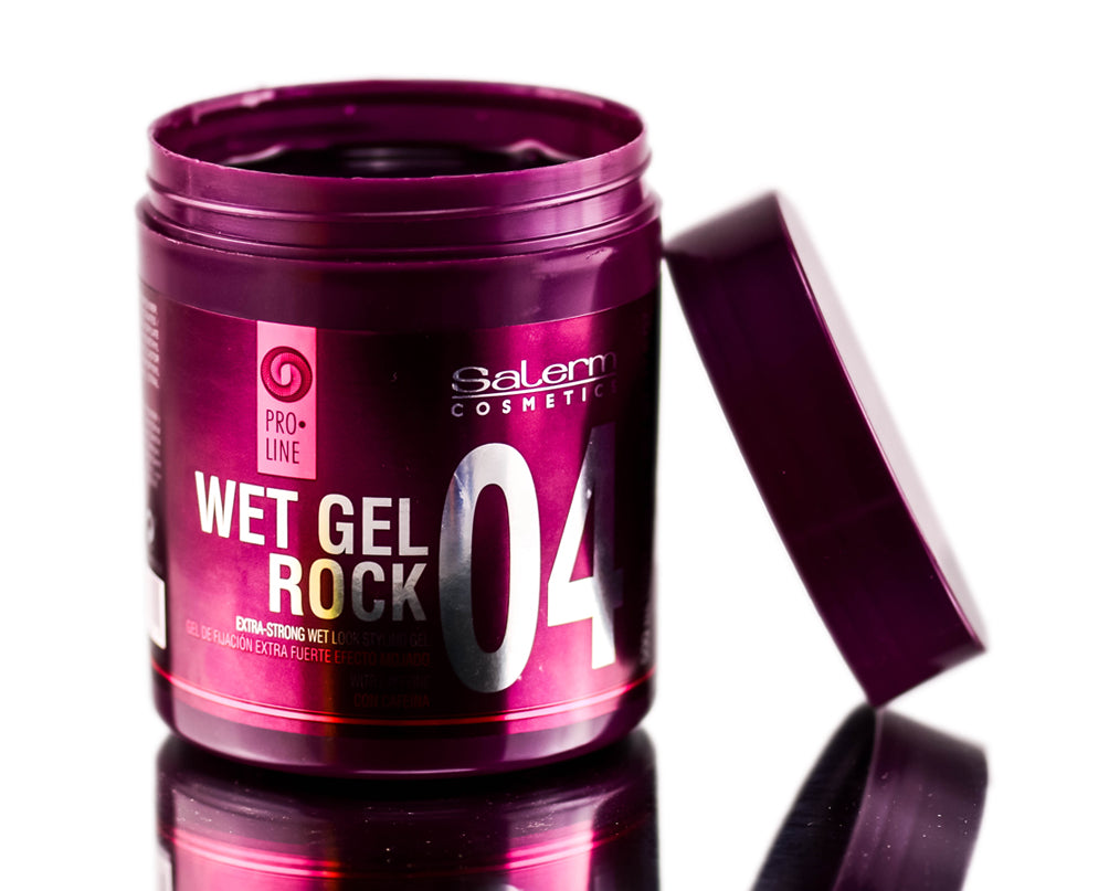 Salerm Wet Gel Rock 04 Extra-strong wet look styling gel with caffeine 17.8 oz 500 ml