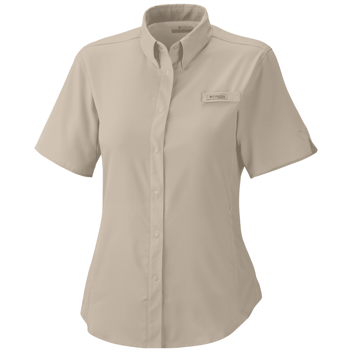 Columbia Tamiami II PFG Short Sleeve Shirt Womens Fossil (FL7277) X-SMALL