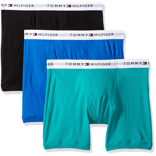 Tommy Hilfiger Men’s Classic Underwear 3 Pack Cotton Boxer Briefs (09TE001370)