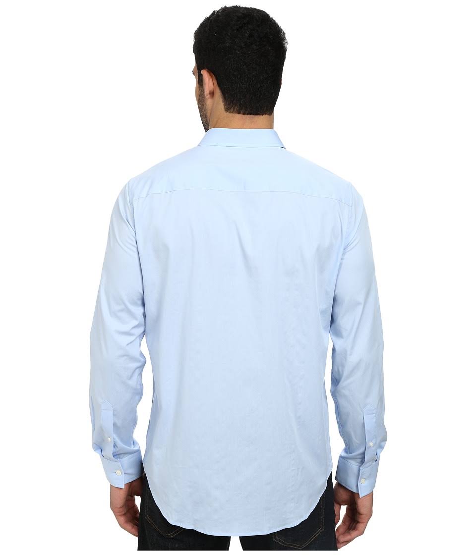 Michael Kors Tailored Fit Shirt (Steel Blue) Men's Long Sleeve