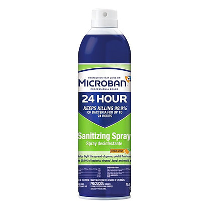 Microban Sanitizing Spray Citrus Scent 15 oz