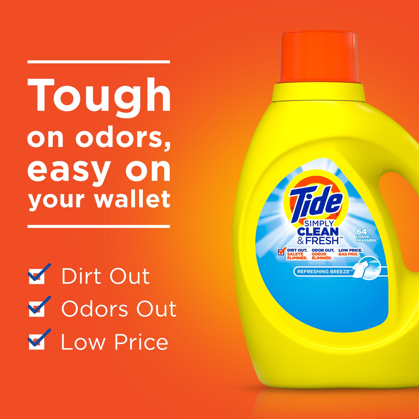 Tide Simply Refreshing Breeze, 22 Loads Liquid Laundry Detergent, 31 fl oz