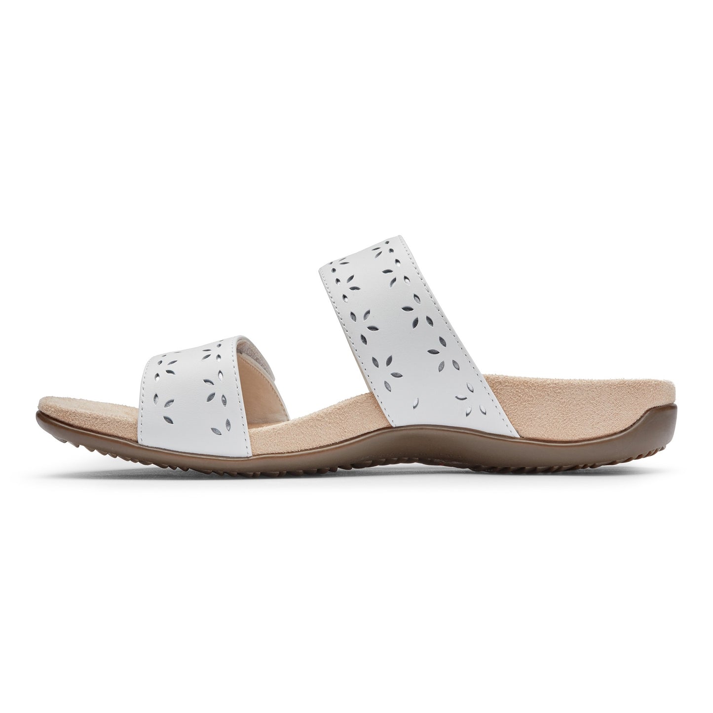 Vionic Randi Slide Sandal White Leather