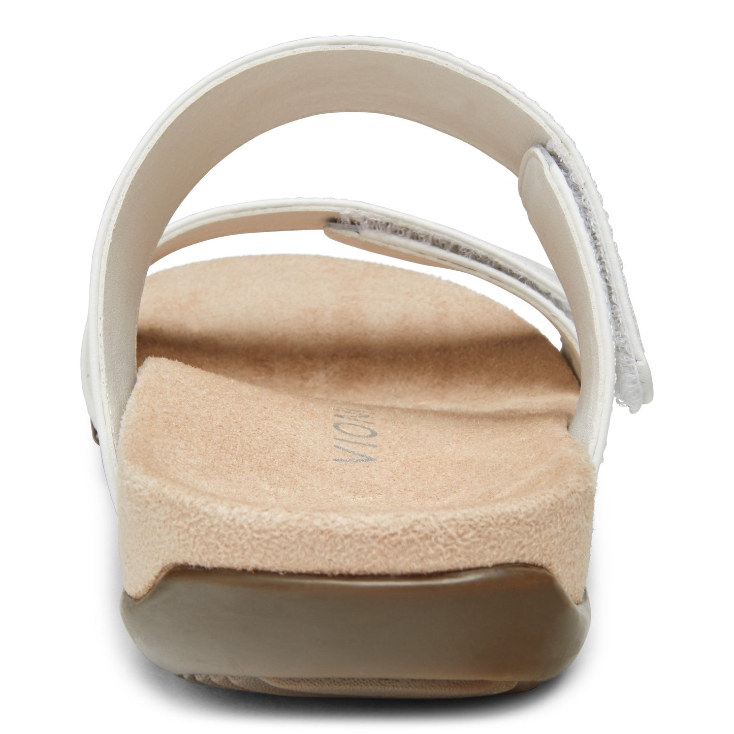 Vionic Randi Slide Sandal White Leather