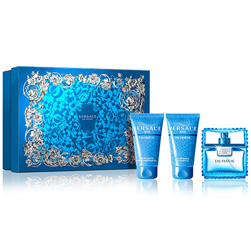 Versace Man Eau Fraiche Gift Set 3 PC Eau de Toilette 1.7 oz Men