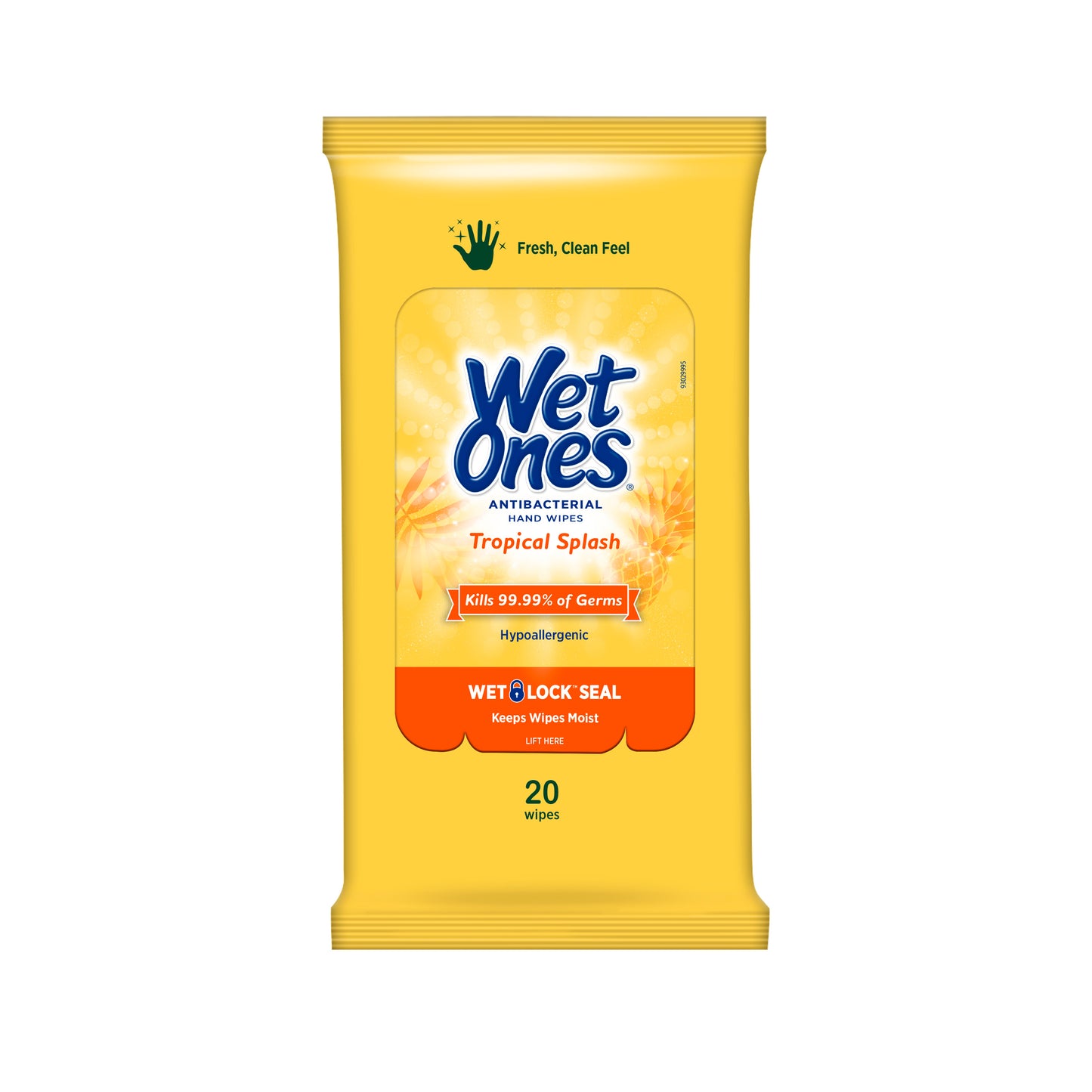 Wet Ones Antibacterial Hand Wipes Travel Pack, Tropical Splash, 20 Ct "Pack of 2"