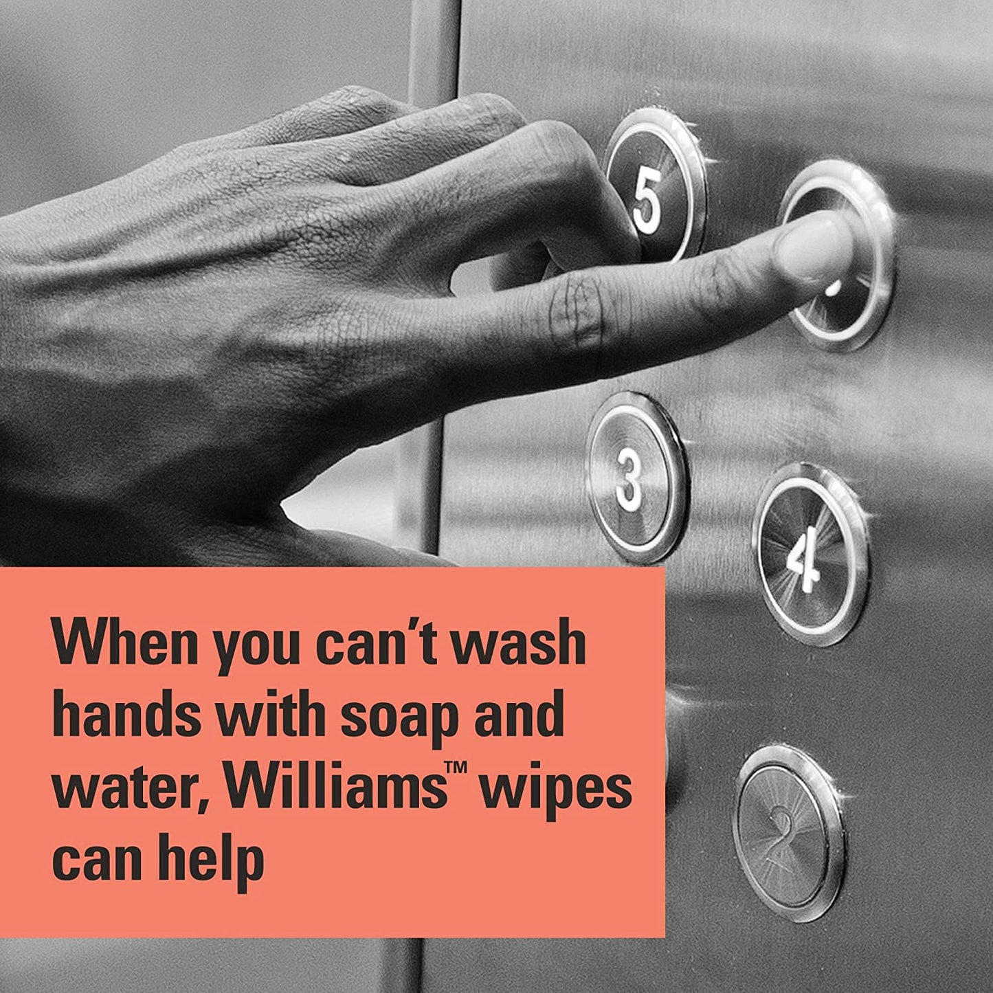 Williams Sanitizing Wipes with Moisturizing Glycerin + Aloe, Fragrance Free, 20 Wipes