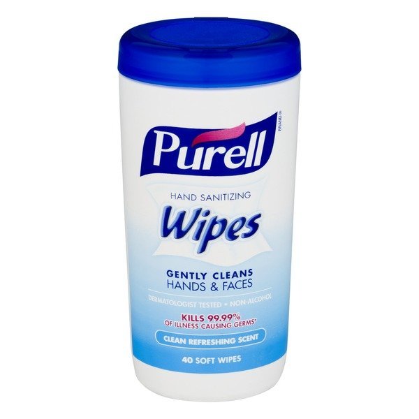 Purell Hand Sanitizing Wipes, Clean Refreshing Scent, 40 Count Canister