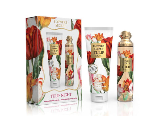 Flower's Secret Tulip Night Mist 250 ml & Moisturizing Lotion 250 ml Gift Set By EMPER