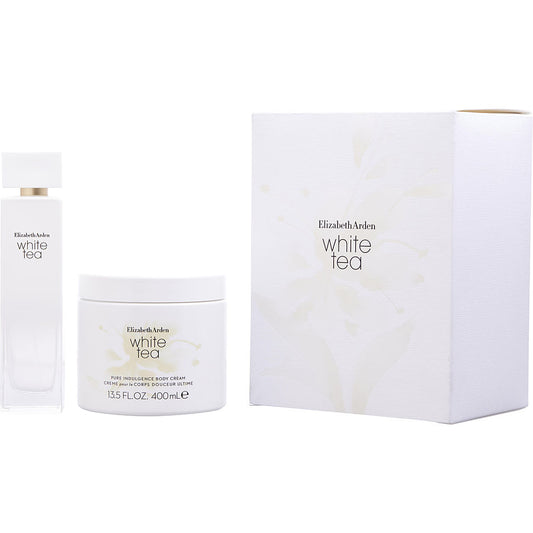 White Tea Perfume Giftset By Elizabeth Arden Eau De Toilette Spray 3.3 oz & Body Cream 13.5 oz