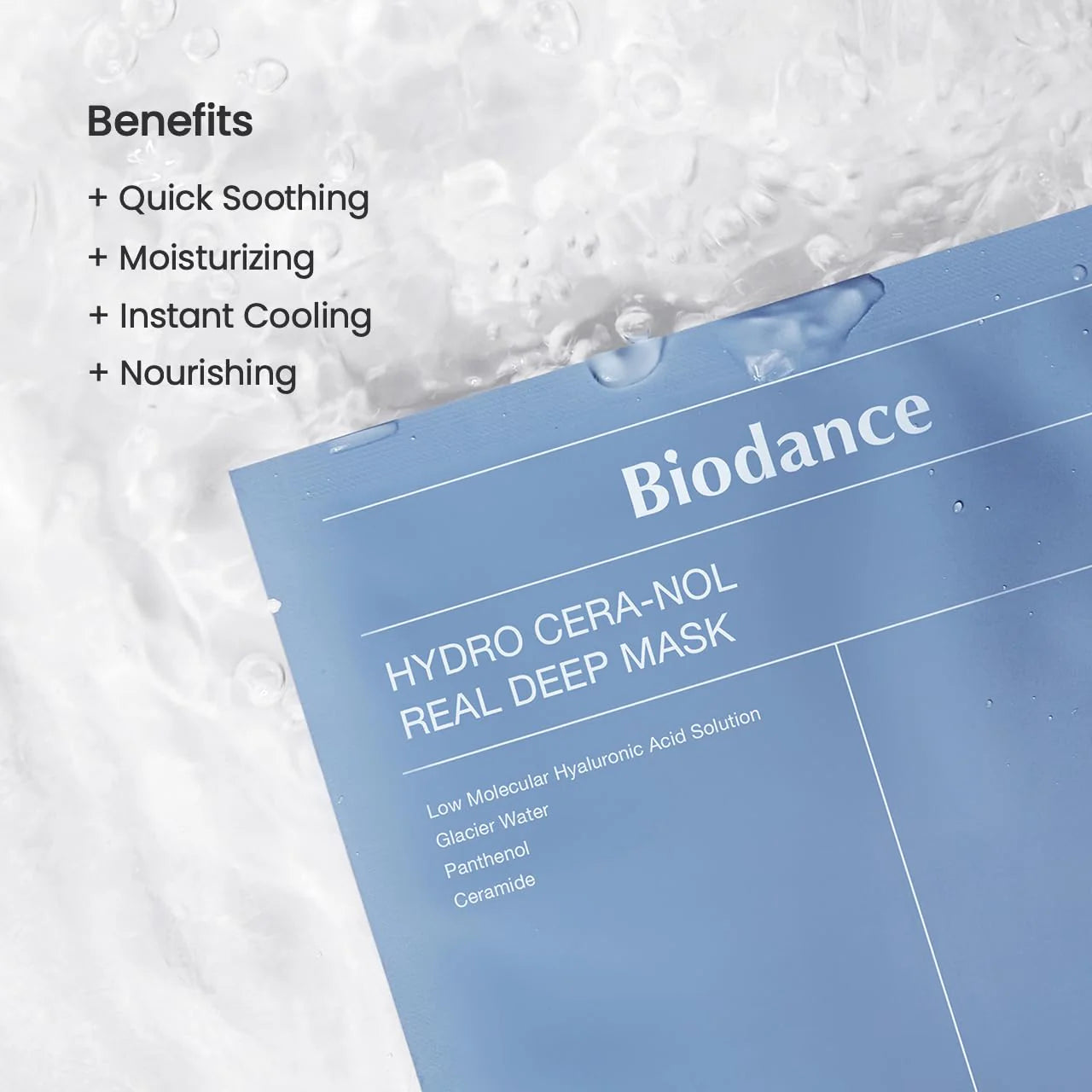 Biodance Hydro Cera-Nol Real Deep Mask Facial Sheet Mask 4 Sheets 136 g 4.79 oz