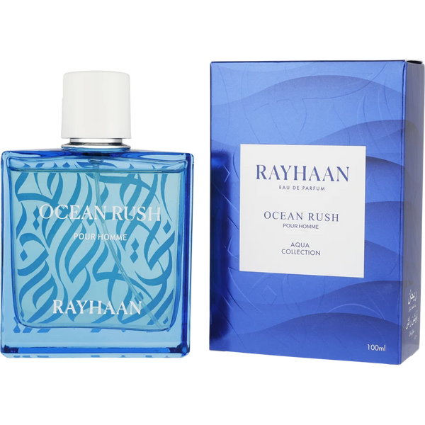 Rayhaan Ocean Rush Eau de Parfum Men 3.4 oz / 100 ml  (Aqua Collection)