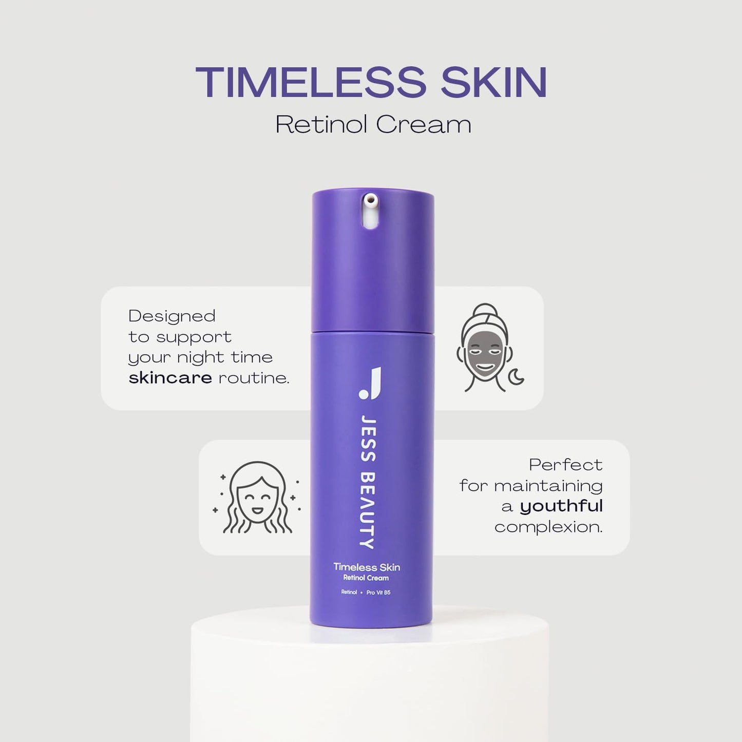 Jess Beauty Timeless Skin Retinol Cream 1 oz 30 ml