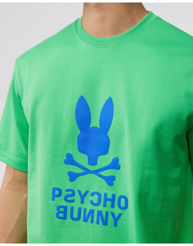 Psycho Bunny Men's Lloyds Relaxed Fit Graphic Tee Kelly Green