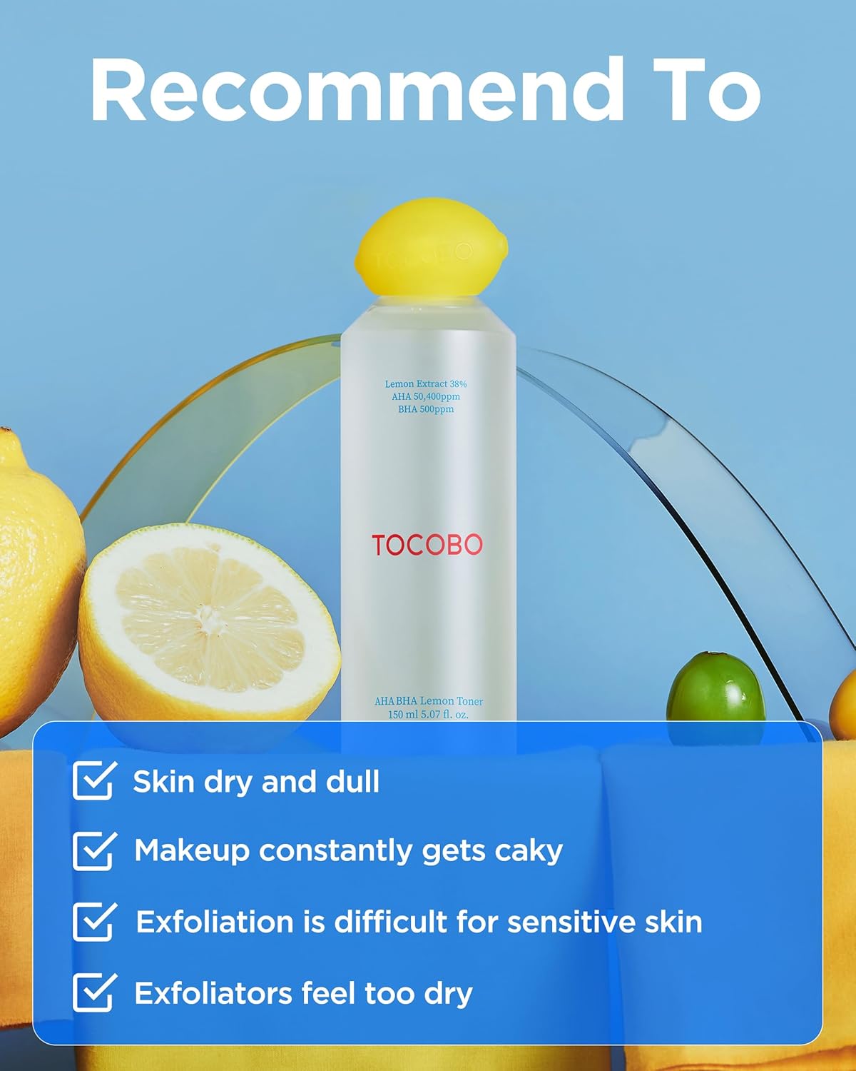 TOCOBO AHA BHA Lemon Toner 150 ml 5.07 fl oz