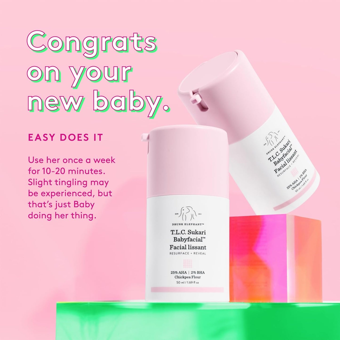 Drunk Elephant T.L.C Sukari Babyfacial + Virgin Marula Oil Sample