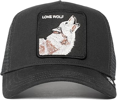 Goorin Bros Trucker Hat Men Mesh Baseball SnapBack Cap Lone Wolf