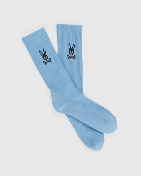 Psycho Bunny Men's Sport Socks Montana Sky Blue O/S
