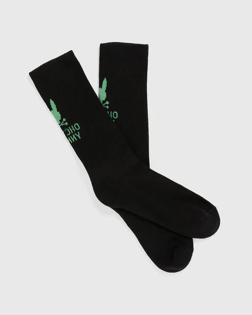 Psycho Bunny Men's Lloyds Sport Socks Black O/S