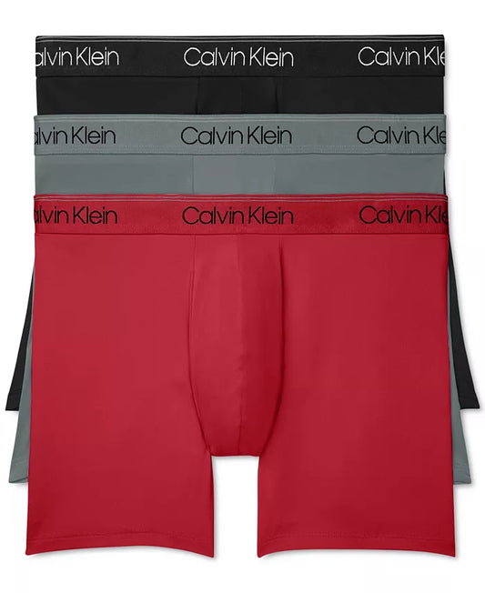 Calvin Klein Men's 3-Pack Microfiber Stretch Boxer Briefs Underwear NB2570942