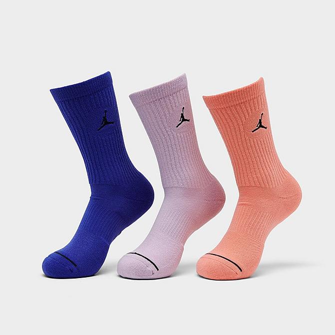 Copy of Jordan Everyday No-Show Socks Pack Of 3 Blue/Peach/Purple