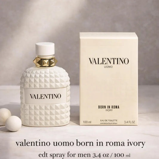Valentino Uomo Born IN Roma Ivory Edt For Men 3.4 Oz / 100 ml**NEW SEALED**