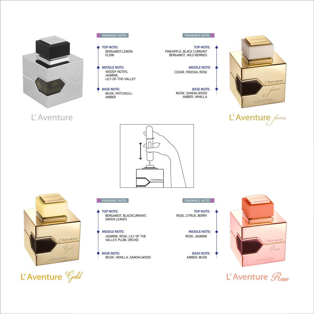 Al Haramain L'Aventure Collection 4 pc. Gift Set 3.4 oz 100 ml