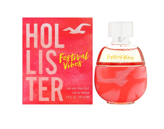 Hollister Festival Vibes Eau de Parfum Spray for Women, 3.4 oz 100 ml