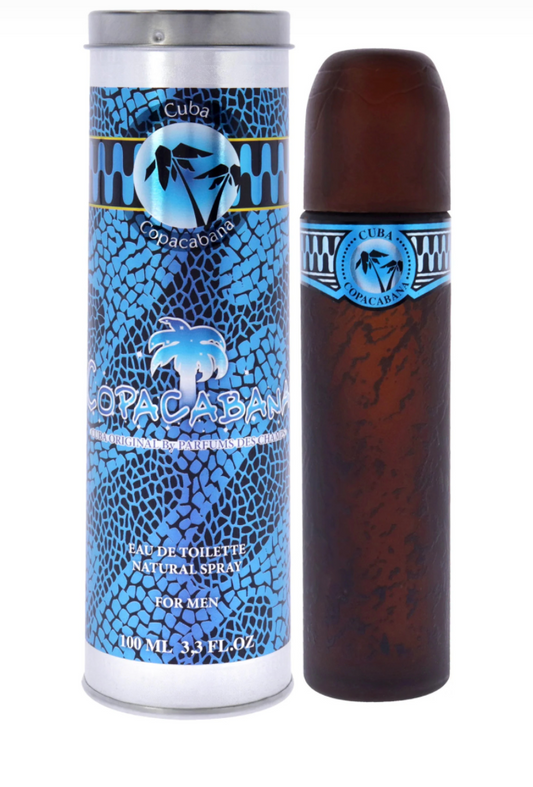 Cuba Brazil Copacabana for Men Eau de Toilette – 3.3 oz / 100 ml (1–2 Pack Options)