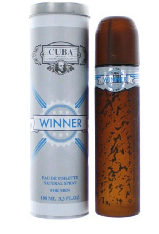 Cuba Winner by Cuba for Men Eau de Toilette – 3.3 oz / 100 ml (1–2 Pack Options)
