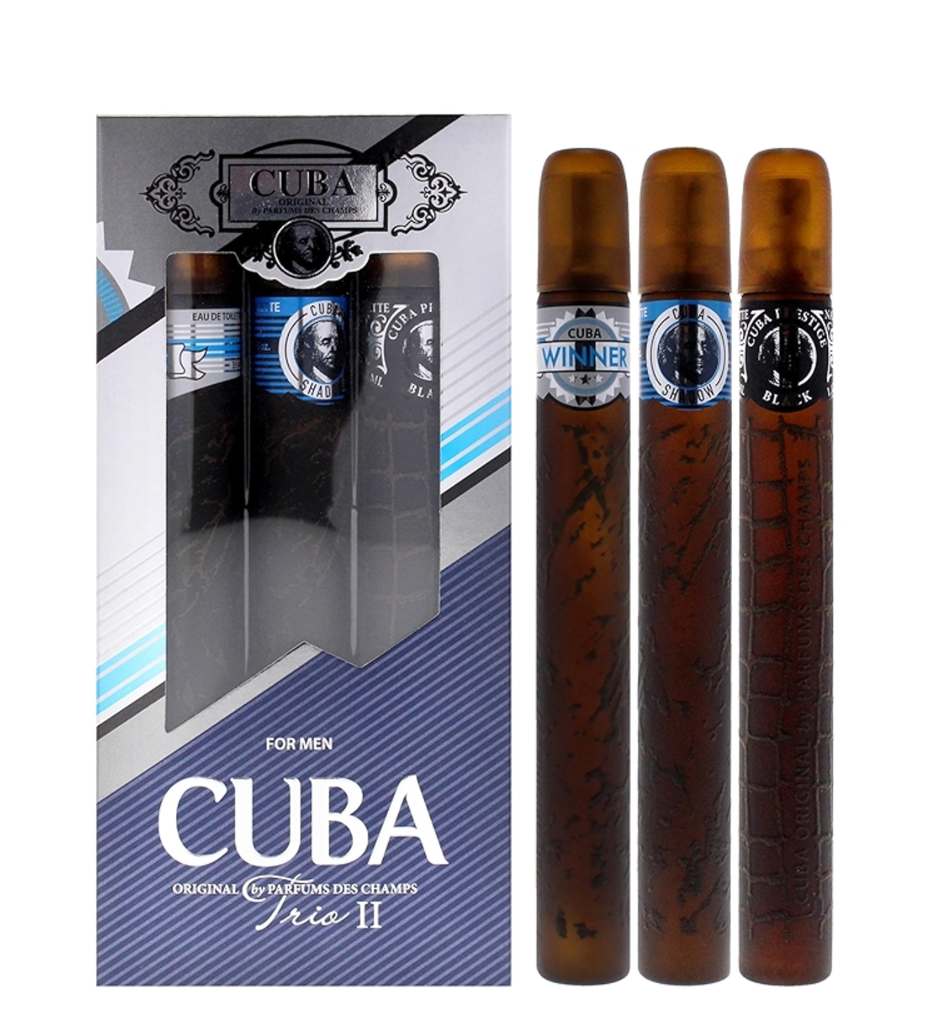 Cuba Trio II by Cuba for Men Gift Set – 3 Piece Fragrance Collection