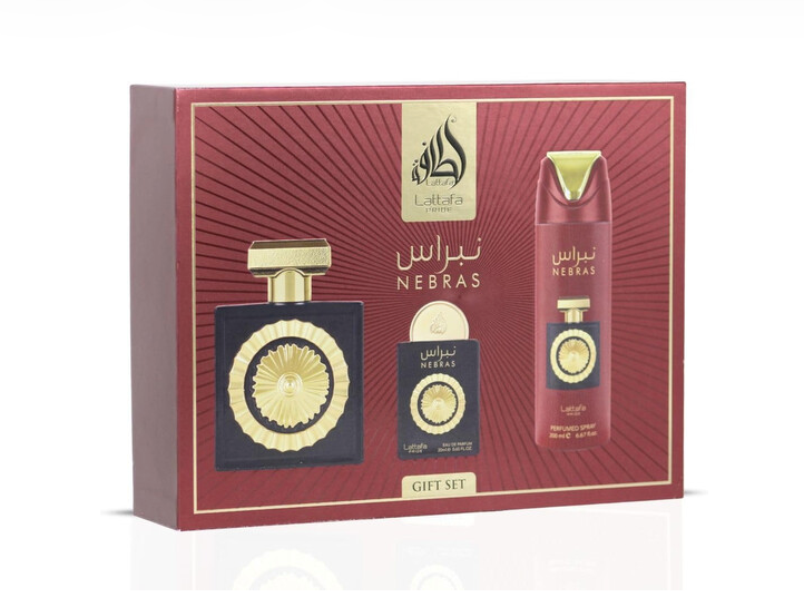 Lattafa Pride Nebras 3-Piece Gift Set – Eau de Parfum (EDP) 3.4 oz / 100 ml