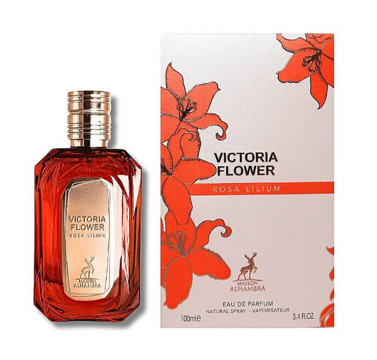 Lattafa Victoria Flower Rosa Lilium Eau de Parfum 3.4 oz / 100 ml Women