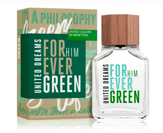 Benetton United Dreams Forever Green Eau de Toilette 3.4 oz / 100 ml Men