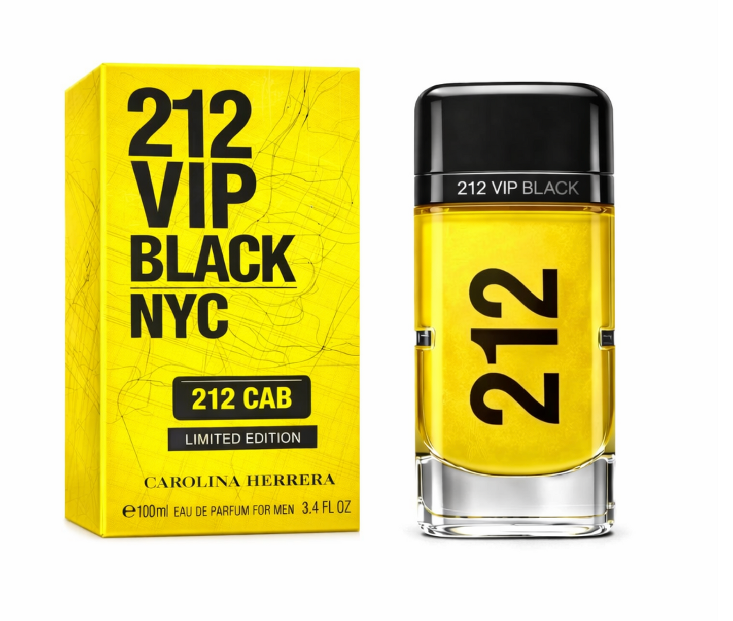 212 VIP Black NYC Eau de Parfum 3.4 oz / 100 ml For Men by Carolina Herrera