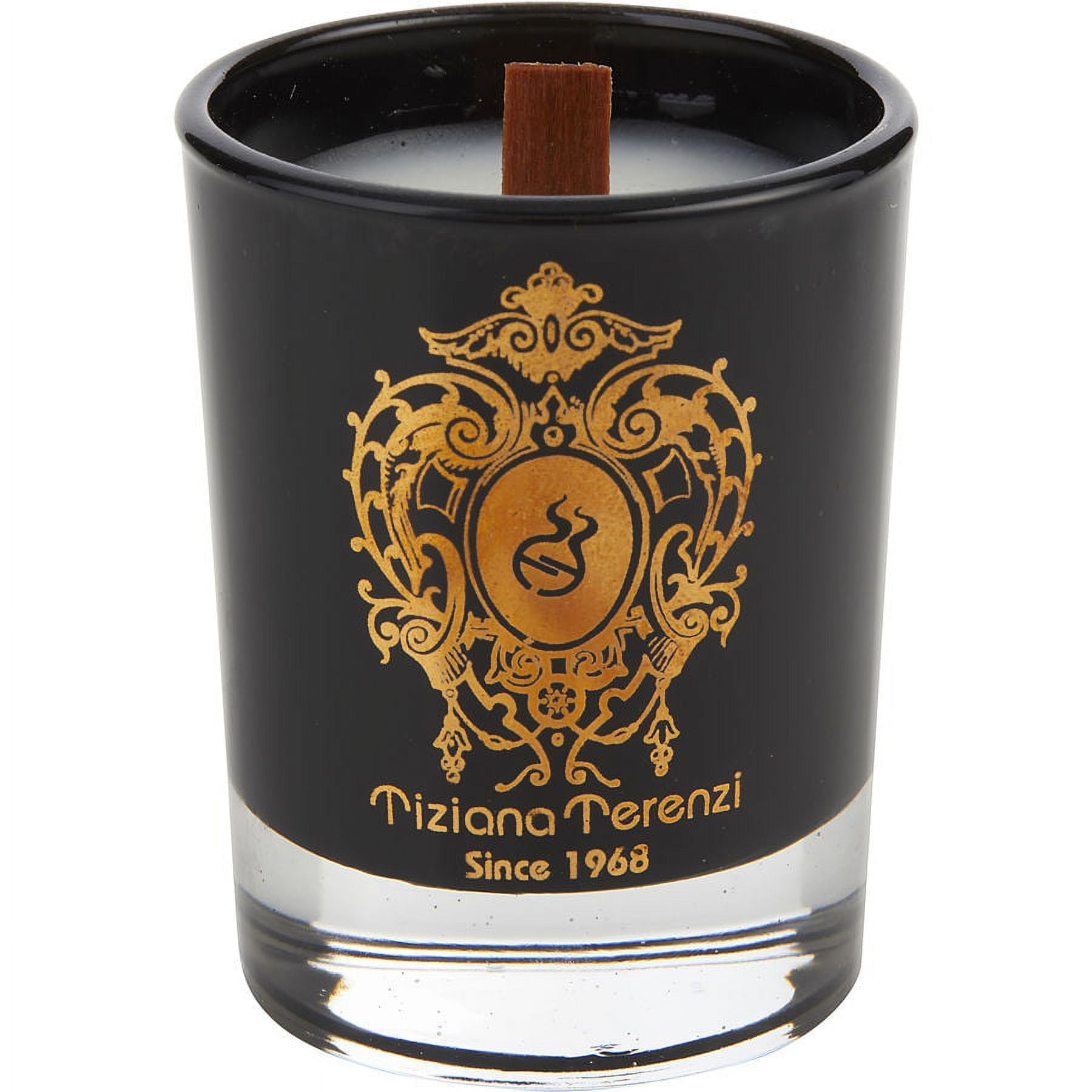 Tiziana Terenzi Almond Vanilla Scented Black Glass Candle 1.4 Oz – Rafaelos