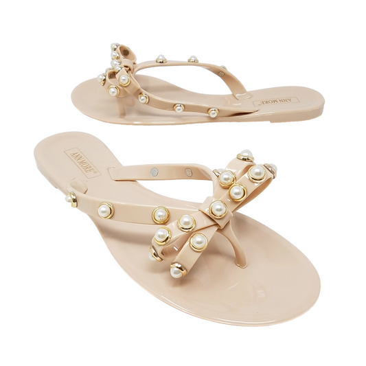 Ann More Malaga Jelly Sandals Pearl Beige