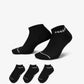 Jordan Everyday No-Show Socks Pack Of 3 Black