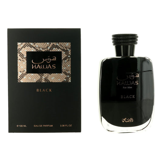 Hawas Black by Rasasi 3.4 oz Eau de Parfum Spray for Men