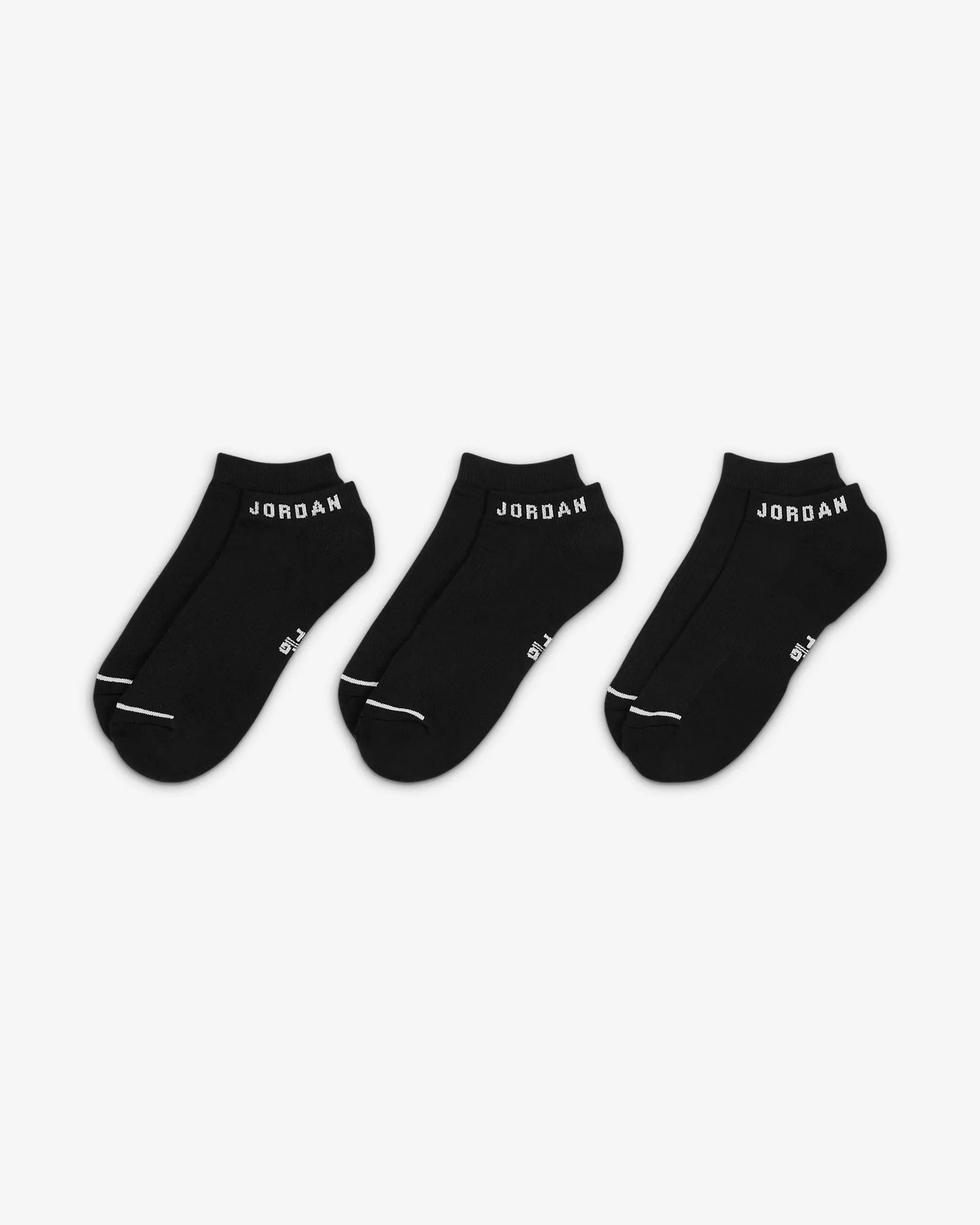 Jordan Everyday No-Show Socks Pack Of 3 Black