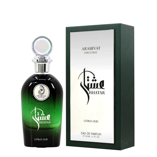 Ishatar Citrus Oud Eau De Parfum Spray By Arabiyat Prestige 3.7 oz 110 ml