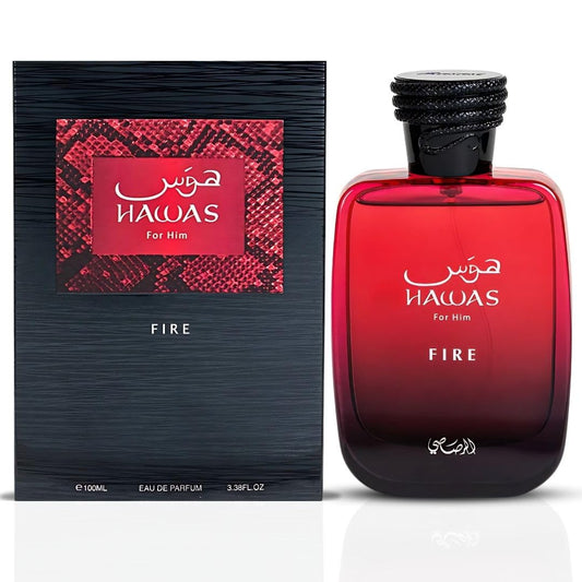 Hawas Fire For Men Eau de Parfum 3.4 oz 100 ml By Rasasi