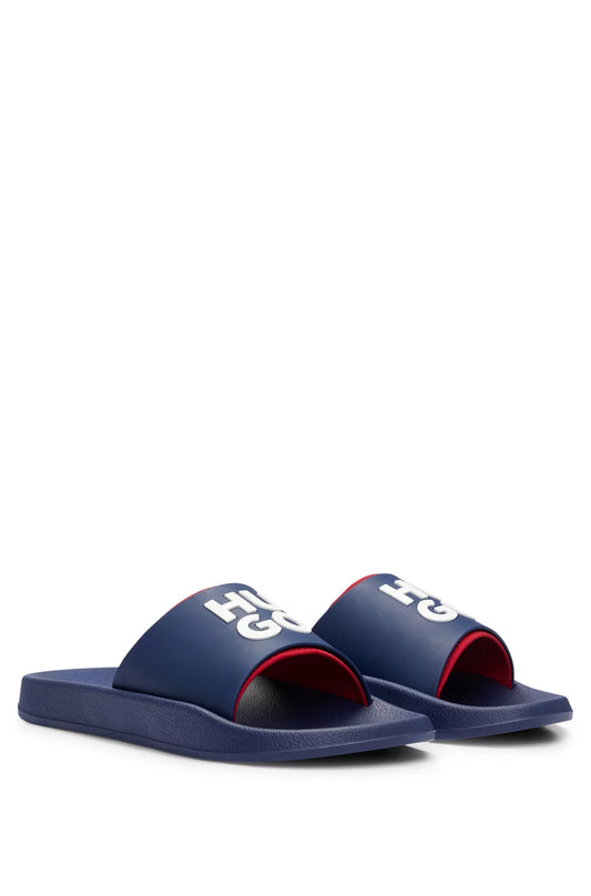 Hugo Boss Nil Slide Sandal For Men (Dark Grey)