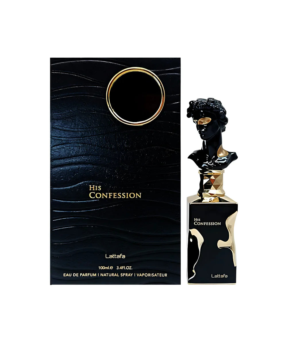 Lattafa His Confession for Men Eau de Parfum Spray 3.4 oz 100 ml