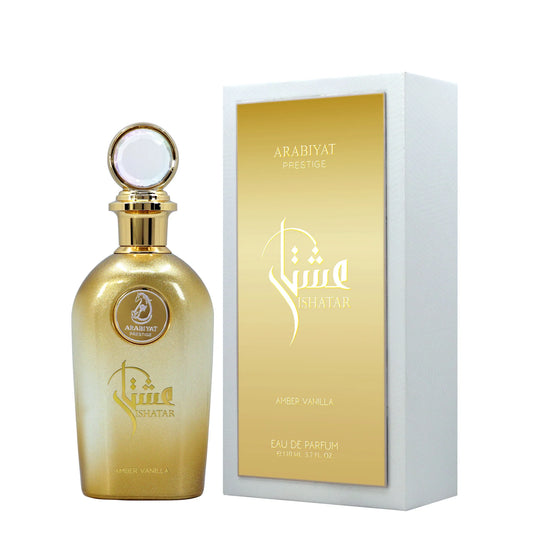 Ishatar Amber Vanilla Eau De Parfum Spray By Arabiyat Prestige 3.7 oz 110 ml