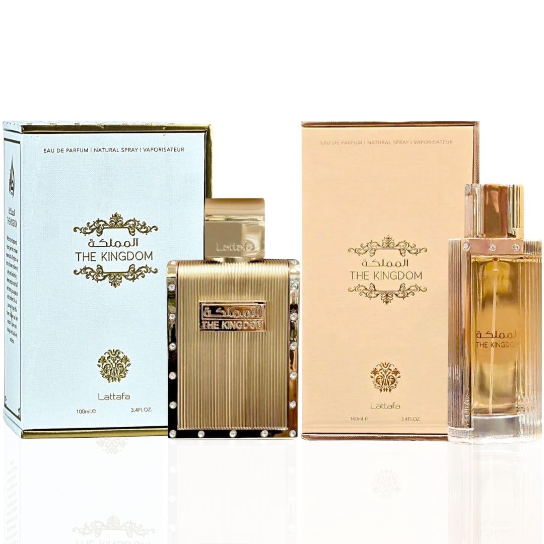 LATTAFA The Kingdom for Men & Ladies EDP Spray 100 ml 3.4 oz Luxurious Masculine & Feminine Scents. (Value Pack)