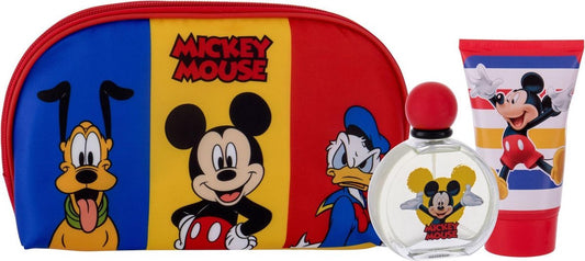 Mickey Mouse 3pc Gift Set Eau de toilette 50 ml, Shower Gel 100 ml & Cosmetic Bag