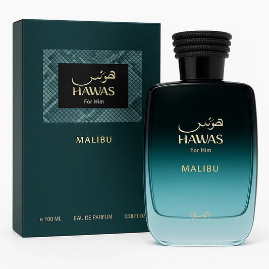 Hawas Malibu For Men & Ladies Eau de Parfum 3.4 oz 100 ml By Rasasi