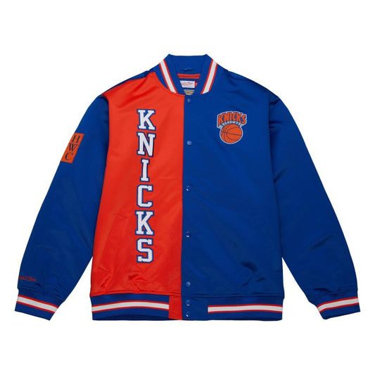 New York Knicks Lightweight Satin Jacket Mitchell and Ness